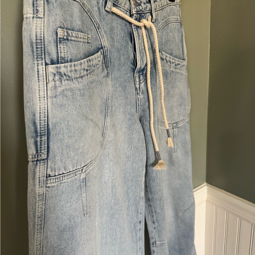 We The Free Light Blue Drawstring Jogger Jeans - Picture 7 of 12